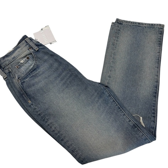 Pistola Women’s Cassie High Rise Jeans Blue Distressed Straight Size 26 NWT - Picture 1 of 11